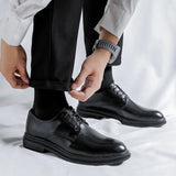 Breakj Size Men's Casual Male Shoes 46 Business Dress Groom Wedding Shoes 45 British Suit Small Leather Shoes