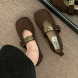 Breakj Spring And Autumn 2025 New Retro-Sensitive Red Single Shoe Fashion Korean Version Of The Flat Design Mary Precious