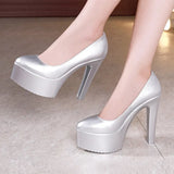 High Heel 13Cm Thin Heel Cheongsam Model Catwalk Shoes Women's Thick Soles Waterproof Platform Professional