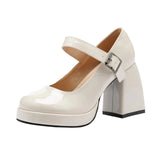 Breakj Shoes Bridal Shoes Main Wedding Dress Artifact Princess French Temperament Coarse Pine Shoes White Mary Treasure Shoes High