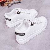 Breakj White Shoes Women Autumn 2025 New Low-Help Korean Version Of The Female Breathable Leather Panel