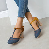 Breakj High-Heeled Shoes Fashion Hollow Thighs Buckle With Thick Women's Singles Shoes Light Mouth Sandal
