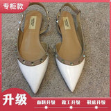Breakj Sandals High Heels Women 2025 Summer New Small Design Rivet Tip French Style Heced