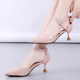 Elegant Thin Heels Single Shoes Sexy Wild High Heels Large Small Size Women's Shoes Party Dress Pumps