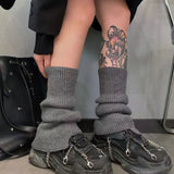 And Winter Lolita Pile Jk Pure Color Socks Cover Soft Waxy Warm Folding Leg Boot Cover Pile Leg