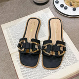 Slippers Flat Shoes Women's Home Beach Floors Luxury Slides Casual Woman Summer 2024 Sandals Girls Designer Free