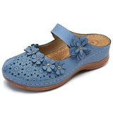 Breakj Burst Summer Cave Shoes Women Retro Comfortable Slope With Slippers Round Head Soft Leisure Flowers Women Cool
