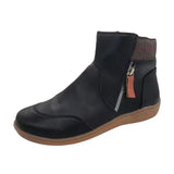 Breakj Short-Box Martin Boots 2023 Autumn And Winter New Double Zipper Flat Bottom Snow Boots
