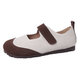 Breakj Retro Simple Shoes Women 2024 Spring And Summer New Women's Wind Color Single Shoes Soft Sole Students Bean