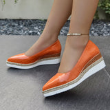 Breakj Size 2025 Spring And Autumn 2025 New Hemp Rope Pine Cake Bottom Shallow Breathable Head Lady Single Shoe