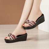 Heel Slippers Women Wear Fashionable 2023 New Muffin Thick Bottom Waterproof Table Size Fish Mouth High Heel