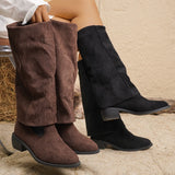Breakj And Cowboy Boots 2025 New Autumn And Winter Large-Size High-Tube Trouser