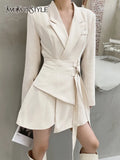 Asymmetrical Slim Blazer For Women Notched Collar Long Sleeve Solid Blazers Female Spring Clothing Style New