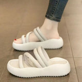 New Pregnant Women Step On Excrement Slippers Female Summer Wear Platform Beach Sandals Fashion Women