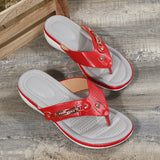 Breakj And Summer Large-Size Clip Slippers Women's Slope And Thick-Soled Beach Shoes