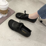 Vintage Literary Marichen 2024 Spring Doudou Shoes for Women Non-slip All Flat Flat Casual Small White