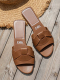 Breakj Large Code 2025 Summer New Women's Slippers Cross-Bottomed Cool And