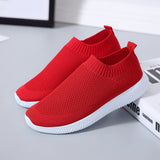 women's sneakers Vulcanized Shoes Sock Sneakers Women Slip On Flat Shoes Women Plus Size Loafers ladies