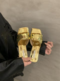 Summer 2024 Niche Premium Sandals With One-Line Sequined High-Heeled Sandals For Women's
