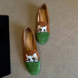 Breakj Kitten One Foot Pedal Leof Shoes Women Retro New Chinese Style Outside Wearing A Single Shoe Flat Bean Bean