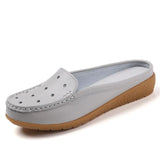 Two Different Women's Shoes Real Leather Moccasins Mother Loafers Soft Leisure Flats Female Ladies Driving Net