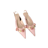 Breakj Design Temperament Sweet High Heels 2025 New Fine Heel Shoes French Lady Pointed Women's