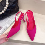 2023 New Pointed Thin Heel Single Heel After Empty Head Sandal Muller