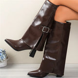 Breakj Trouser Boots Women 2025 Autumn And Winter New High-Heeled Long Boots Thin And Knee Fashion Boots
