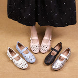 Breakj New Breathable One-Word Buckle With Flat Bean Shoes Single