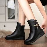 women boots 2020 winter thick wool lined genuine Leather women snow boots large size women winter shoes