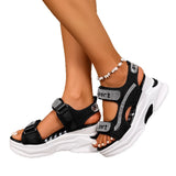 Breakj Sports Sandals Women Wear 2025 New Summer Drill Thick Bottom Magic Stick Soft Bottom Roman Beach