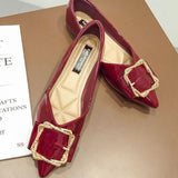 Breakj Shoes Children's New Spring 2023 Sharp-Pointed Light-Mouthed Single-Shoe Red Wedding Shoes Mother Soft-Soled Bean