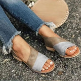 Summer Women's Sandals Comfortable Flat Shoes Plus Size Casual Flat Temperament Open Toe Women's Shoes Zapatos De