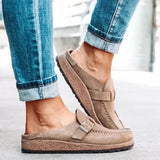 Cool Slippers Women's Baotou Belt Buckle Solid Color Half Drag 43 Large Size Slippers