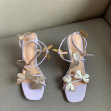Breakj Heel Heels Fairy Purple Open Toe Pink Cool