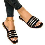 Female Summer 2023 New Soft Bottom Flat Roman Fairy Wind Beach Shoes Summer Plus Size Women's Shoes