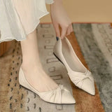 Summer Footwear Pointed Toe Shoes for Women 2023 Comfortable and Elegant Office White Flats Flat Casual on Sale E