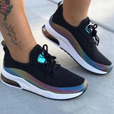 trendy shoes summer reflective breathable shoes fashion mesh sports running shoes women's casual shoes