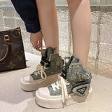 Sale Shoes for Women 2023 Winter Belt Buckle Flat with Platform Boots Zip High Quality Round Toe Ankle Boots Chaussure