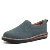 New Spring Women Flats Sneakers Suede Leather Round Toe Shoes Casual Shoes Women Slip On Flat Loafers Jazz