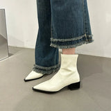 Breakj Short Boots Women's New 2023 Autumn / Winter Women's Boots Fashion Thick Heel Thin Boots Niche Design Martin