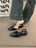 Heel Baotou Sandals Female French Tender Night Nude Pointed Small Fragrant Wind Lady Thick Heel Air Quality Single