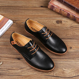 Breakj New Men's Casual Leather Shoes Large Size Board Shoes Business Casual Men's Shoes