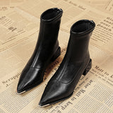 Breakj Sharp-Headed Short Boots Women's Boots 2025 New Autumn And Winter High And Fry Street Korean Small Ankle
