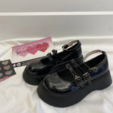 Mary Jane Shoes Women Lolita Shoes Buckle Strap Girls Cosplay Platform Heels Shoes Chunky Pumps Women Shoes Cosplay