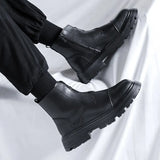 Breakj Style Retro High Bang Korean Version Go Versatile Thick Top Taller Chelsea Boots