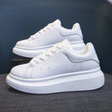 Sneakers Leather Shoes Spring Trend Casual Flats Sneakers Female New Fashion Comfort White Vulcanized Platform