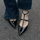 Women Low Heels Sandals Pointed Toe Slippers Summer Sexy Shoes 2024 Dress Slingback Slides Flip Flops Pumps Chaussures