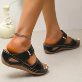 Plus Size Wedge Heel Slippers Women 2023 Summer Soft Platform Sandals Woman Vinatge Non Slip Beach Flip Flops