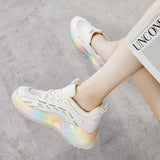 Women's Shoes 2023 Spring Luxury Designer Chunky Sneakers Running Platform Sports Shoes Woman Tennis Female Thick